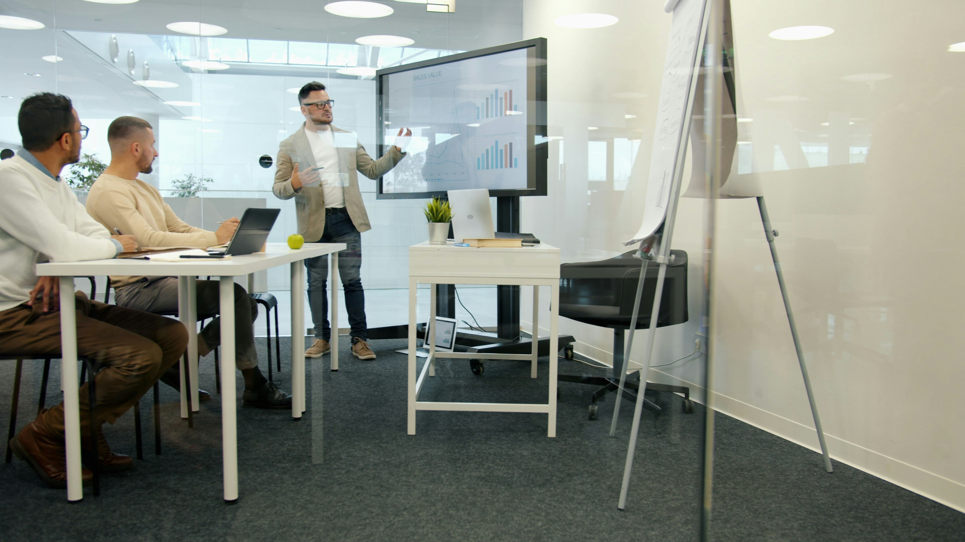 VisualFlow consultant training a client team on AI and data tools